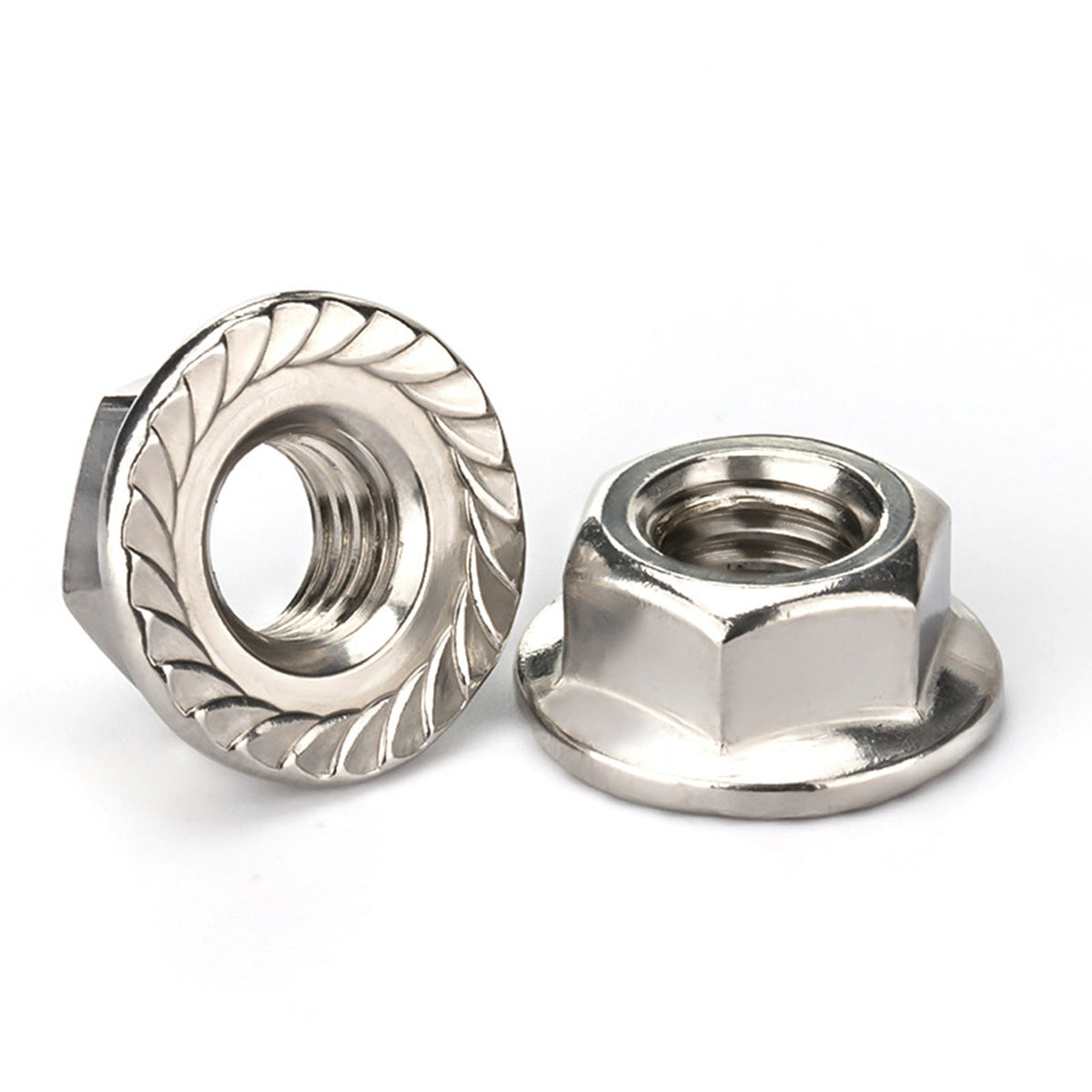 M6-1.0 Flange Hex Nut 304/A2 Stainless Steel DIN6923 2500pcs/Pack