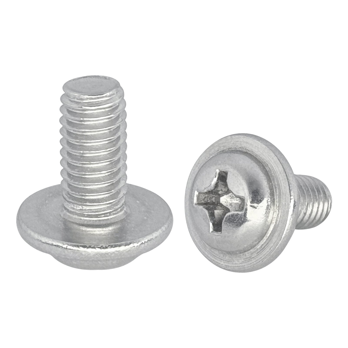 M3-0.5 X 8 Phillips Pan Head Screw With Collar 304 Stainless Steel DIN967 (12500pcs/Pkg)