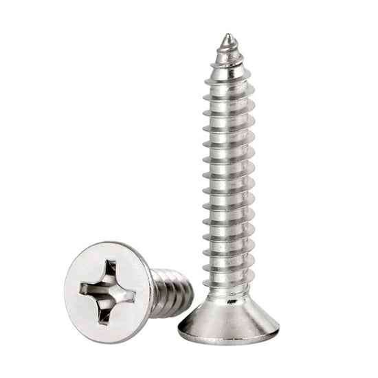 M4-0.7 X 20 Phillips Flat Head Sheet Metal Screw 304 Stainless Steel DIN965 (8000pcs/Pkg)