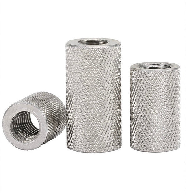 Knurled Extended Thumb Nut 304 Stainless Steel ID8mm x OD12mm x L16mm Thread M8-1.25 300pcs/pack