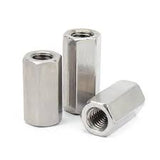 18-8 Stainless Steel Coupling Nut M12 x 1.75 mm Thread,19mm Width,36mm Long,80pcs/Pack