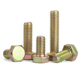 5/16-18 x 5/8 Fully Threaded Hex Cap Screws Alloy Steel Grade 5 Yellow Zinc Cr+6(2000pcs/pack)