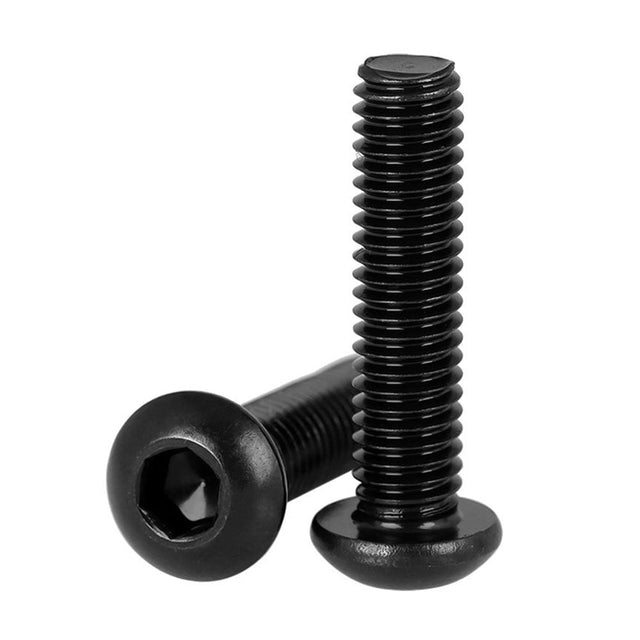 #8-36 x 7/16" Button Socket Head Cap Screw Alloy Steel Thermal Black Oxide, 2500 pcs/Pack