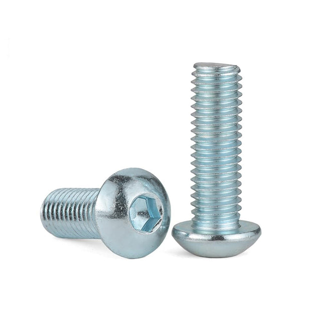 #2-56 x 1/4" Button Socket Head Cap Screw Fully Threaded Coarse Alloy Steel Zinc Cr+3, 1000 pcs/Pack