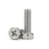 M5 x 95mm Hexagon Bolts with Cross Recess on Head Stainless Steel 316 Passivated, 600 pcs/Pack