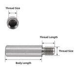 18-8 Stainless Steel Male-Female Threaded Round Standoff M8-1.25 Thread, 100mm Body Length + 12mm Thread Length, 10pcs/pack