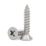 ST6 x 75mm Phillips Countersunk Head Tapping Screws Stainless Steel 304 Passivated 12 Hours Salt Spray Test (Red Rust), 850 pcs/Pack