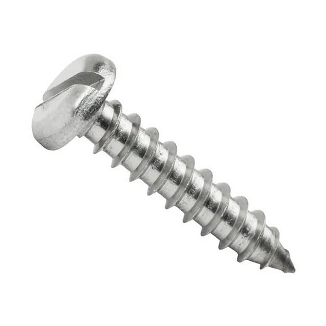 ST4.2 x 32mm Slotted Pan Head Tapping Screws Stainless Steel 304 Passivated 24 Hours Salt Spray Test (Red Rust), 3500 pcs/Pack