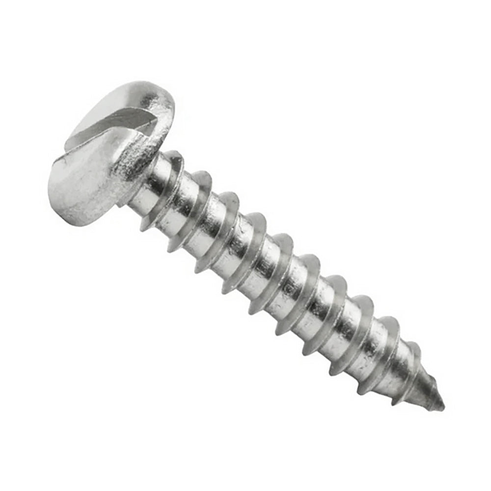 ST6.3 x 38mm Slotted Pan Head Tapping Screws Stainless Steel 316 Passivated 72 Hours Salt Spray Test (Red Rust), 800 pcs/Pack