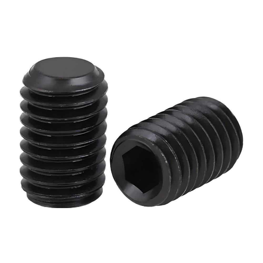 1/2"-20 x 1-3/4" Flat Point Socket Set Screw Thermal Black Oxide, 500 pcs/Pack