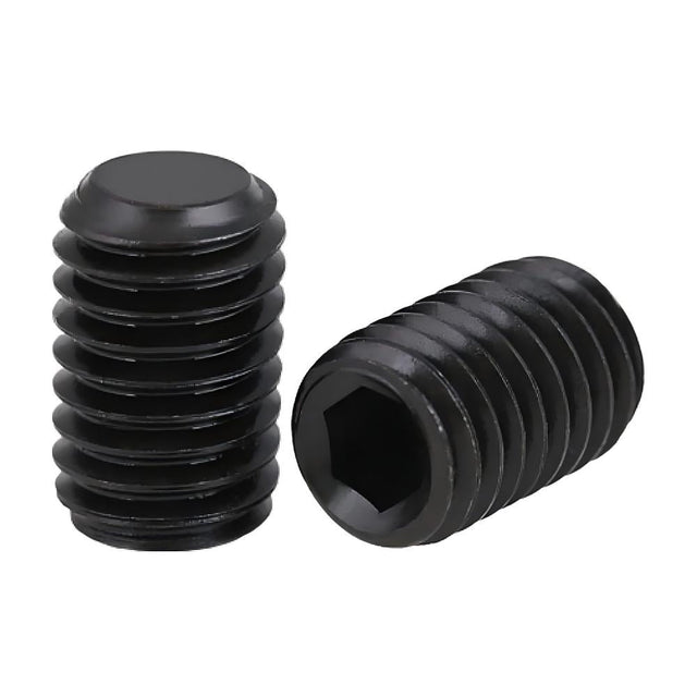 7/16"-20 x 1/2" Flat Point Socket Set Screw Thermal Black Oxide, 2000 pcs/Pack
