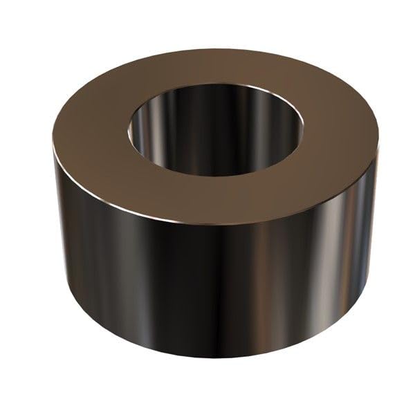 Black-Anodized Aluminum, 1/4" OD, 3/16" Long, for Number 4 Screw Unthreaded Spacer, 200 pcs/Pack